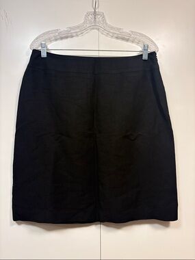 Kate Hill Black linen blend Pencil Skirt 12